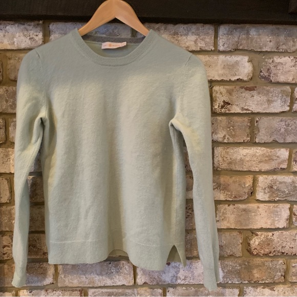 Tory Burch | 100% Cashmere Sweater | Spring Mint | SP - Picture 4 of 13
